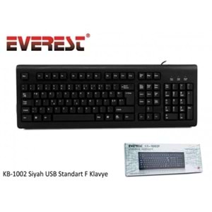 Everest KB-1002 Siyah USB F Standart Klavye