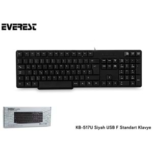 Everest KB-517F Siyah USB F Standart Klavye