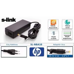 S-link SL-Nba10 18.5V 3.5A 4.8*1.7 Hp Notebook Standart Adaptör