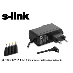 Slink 126C 12v 1a Modem Adaptörü Çok Uclu