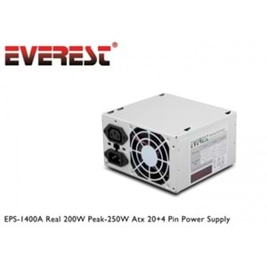 Everest EPS-1400A(ATX-250) Real 200W Peak-250W Atx 20+4 Pin Power Supp
