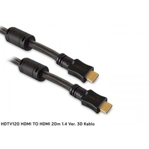 Hytech HDTV20 HDMI TO HDMI 20m 1.4 Ver. 3D Kablo