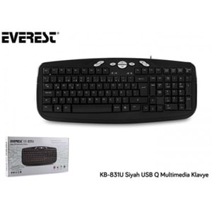 Everest KB-831U Siyah USB Q Multimedia Klavye