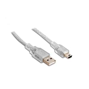 S-link SL-UK5 USB Mini 5pin M Şeffaf Usb 2.0 1.5m Kablosu