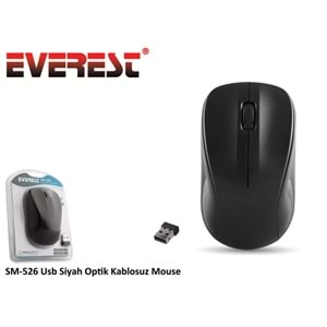 Everest SM-526 Usb Siyah Optik Kablosuz Mouse