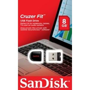 SANDISK 8GB Cruzer Fit Usb 2.0 Flash Disk