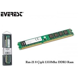 Everest RM-21 2 Gb Masaüstü 1333Mhz DDR3 8 Çipli RAM