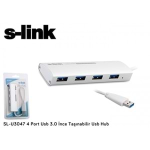 S-link SL-U3047 4 Port Usb 3.0 İnce Taşınabilir Usb Hub
