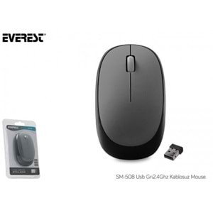 Everest Sm-508 Usb Gri/Siyah 2.4Ghz Kablosuz Mouse