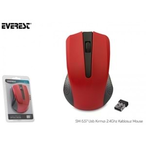 Everest SM-53-7 Usb Kırmızı 2.4Ghz Kablosuz Mouse