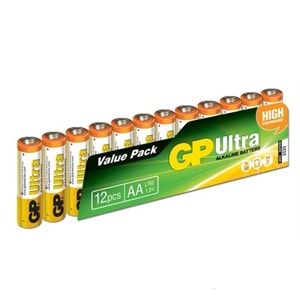 Gp Ultra Alkaline AA Kalem Pil 12li