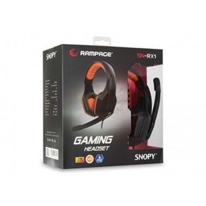 Snopy Rampage SN-RX1 Oyuncu Siyah/Turuncu Mikrofonlu Kulaklık