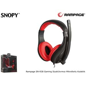 Snopy Rampage SN-R38 Gaming Siyah/kırmızı Mikrofonlu Kulaklık