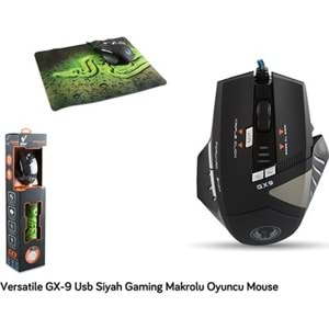 Versatile GX9 Usb Siyah Gaming Makrolu Oyuncu Mouse