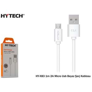 Hytech HY-X83 1m 2A Micro Usb Siyah Şarj Kablosu