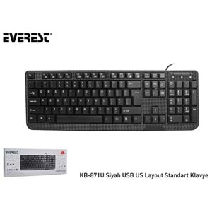 Everest KB-871U Siyah USB Q Standart Klavye
