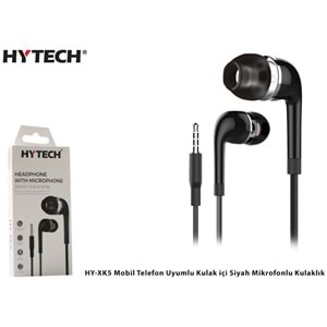 Hytech HY-XK5 Mobil Telefon Uyumlu Beyaz/Siyah Mikrofonlu Kulaklık