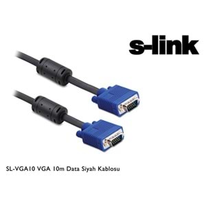 S-link SL-VGA-10 VGA 10m Data Siyah Kablosu