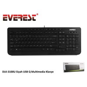 Everest DLK-3100U Siyah USB Q Multimedia Slim Klavye