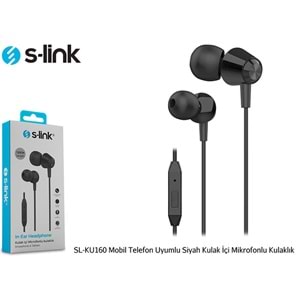 S-link SL-KU160 Mobil Telefon Uyumlu Kulak İçi Mikrofonlu Kulakl