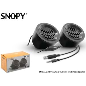 Snopy SN-03A 2.0 Siyah 2Wx2 USB Mini Multimedia Speaker
