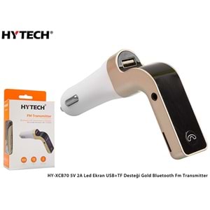 Hytech HY-XCB70 Led Ekran USB+TF Desteği Gümüş-Siyah-Altın Bluetoot