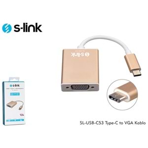 S-link SL-USB-C53 Type-C to VGA Kablo