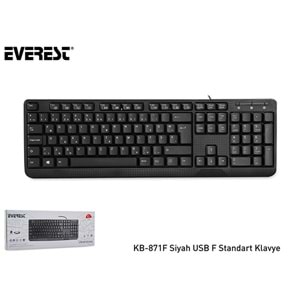 Everest KB-871F Siyah USB F Standart Klavye