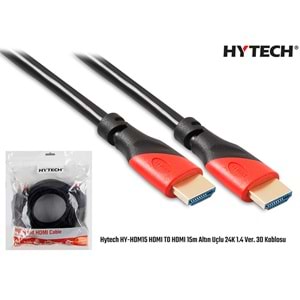 Hytech Hdtv15 HDMI 15m 1.4Ver. Altın Uçlu 24K 3D Kablosu