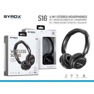 Syrox S16 Bluetooth Kulaküstü Kulaklık Sd-Kart Giriş