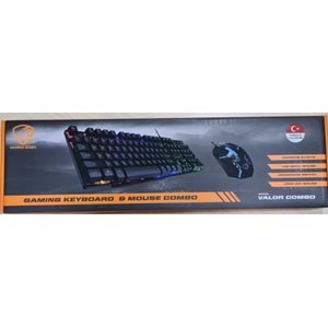 Hytech HKM-X78 Valor RGB Zemin Aydınlatmalı USB Q Gaming Klavye + Mouse Set