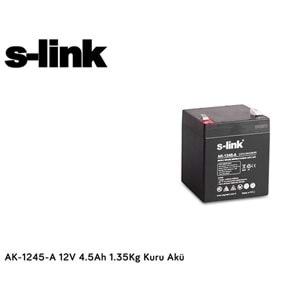 S-link AK-1245-A 12V 4.5Ah 1.35Kg Kuru Akü