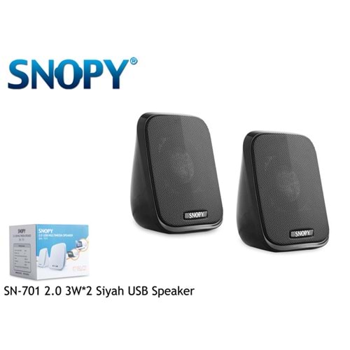 Snopy SN-701 2.0 3W*2 Siyah USB Speaker