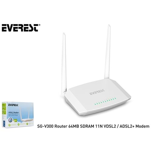 Everest SG-V300 Router 64MB SDRAM 11N VDSL2/ADSL2+ Modem