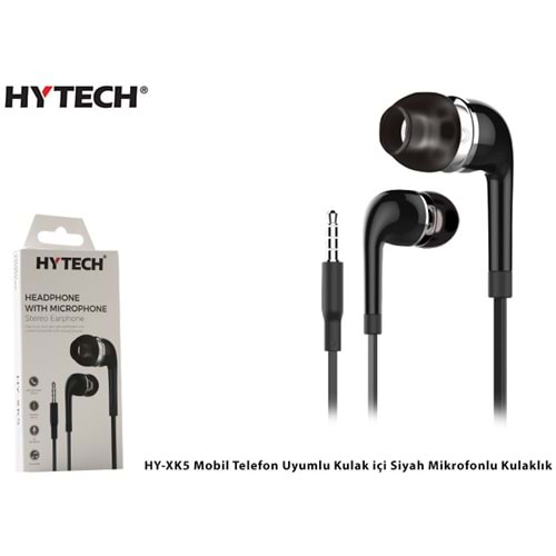 Hytech HY-XK5 Mobil Telefon Uyumlu Beyaz/Siyah Mikrofonlu Kulaklık