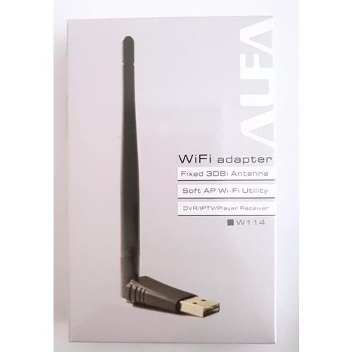 Alfanet W114 Antenli Usb Wi-Fi Alıcı